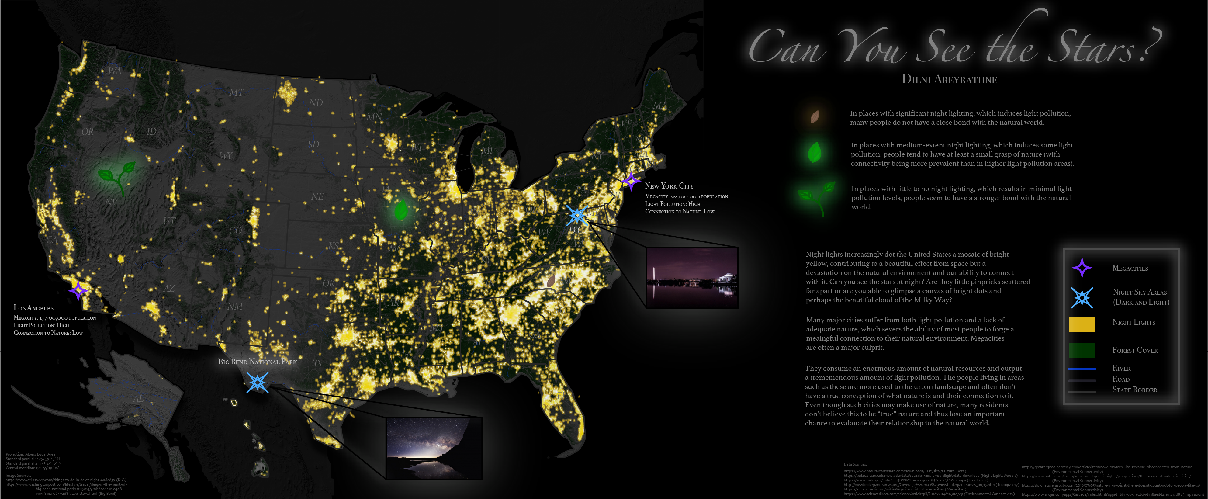 Light Pollution vs. Connections to Nature